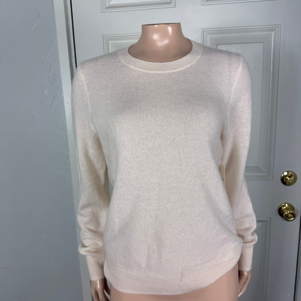 NEW Nordstrom Women's Sweater S Cashmere Pullover L/S Crew neck QQ19
